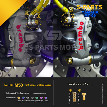 SPARTS Titanium Front Braking & Chassis Performance Fasteners Kit for Yamaha MT-09
