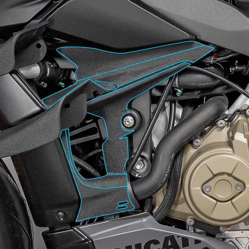 Armor Tank Grip Pad for Ducati Streetfighter V4 S 2024 Anti-Slip Tank Protector Scratch Protection Motorcycle Accessories
