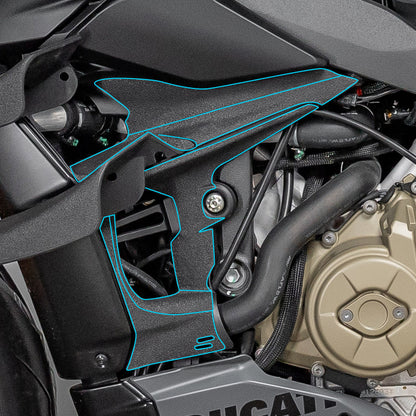 Armor Tank Grip Pad for Ducati Streetfighter V4 S 2024 Anti-Slip Tank Protector Scratch Protection Motorcycle Accessories