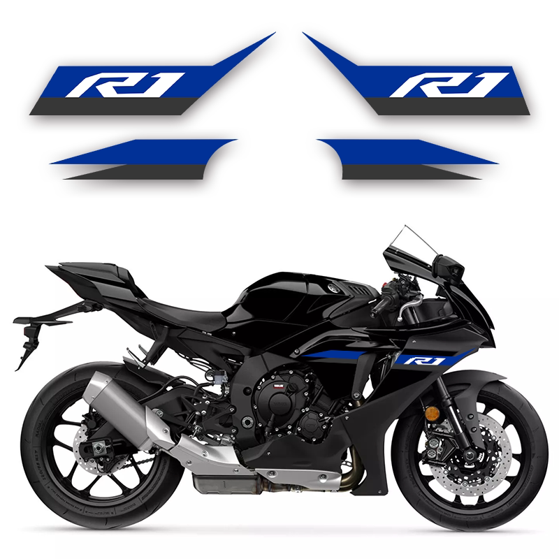 Yamaha YZF-R1 Motorcycle Side Fairing Stripe Graphics Decals Reflective Waterproof Stickers