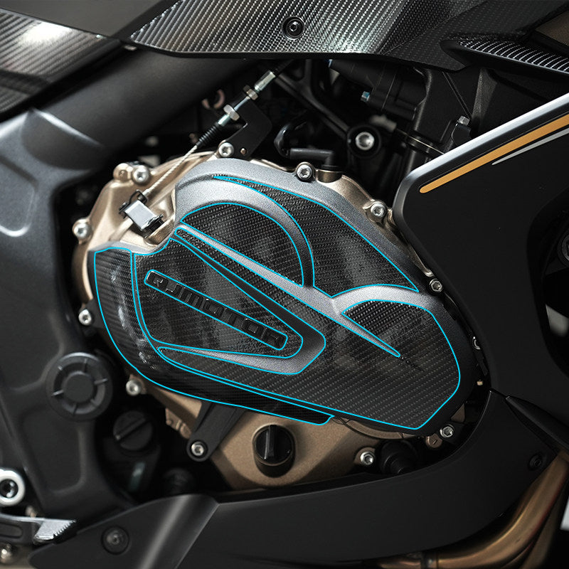SPARTS Carbon Fiber Protective Stickers for QJMotor SRK 800 – Motorcycle Body Protection Decals