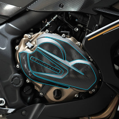 SPARTS Carbon Fiber Protective Stickers for QJMotor SRK 800 – Motorcycle Body Protection Decals