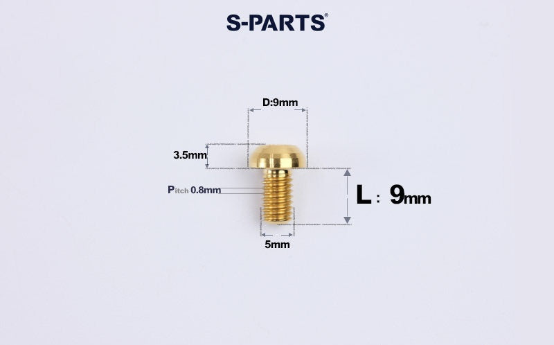 SPARTS M5 Titanium Bolt A2 Dome Head | Ultra-Light TC4 Bike Brake Caliper Bolt