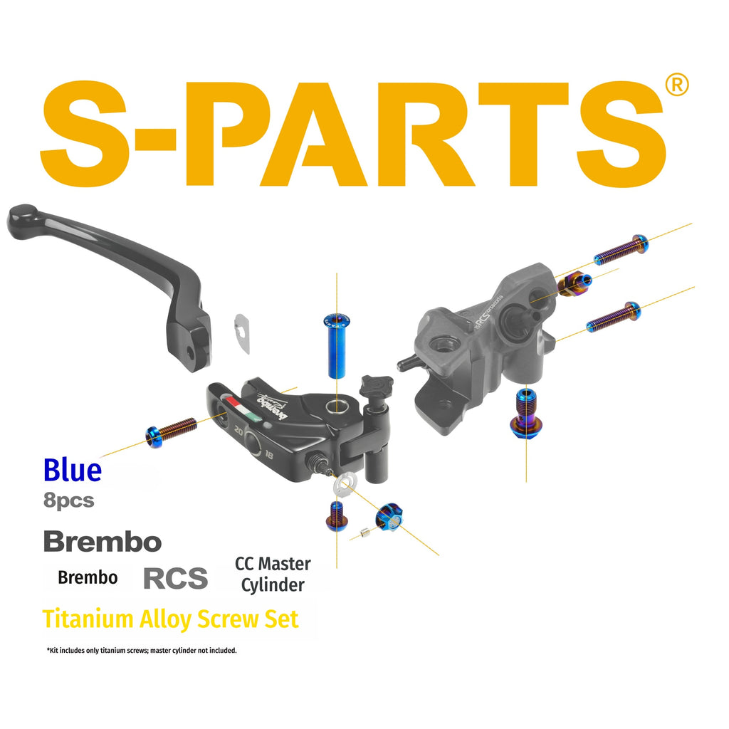 SPARTS Titanium Alloy Brembo RCS CC Master Cylinder Bolt Kit | Motorcycle Brake System Upgrade