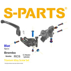 SPARTS Titanium Alloy Brembo RCS CC Master Cylinder Bolt Kit | Motorcycle Brake System Upgrade