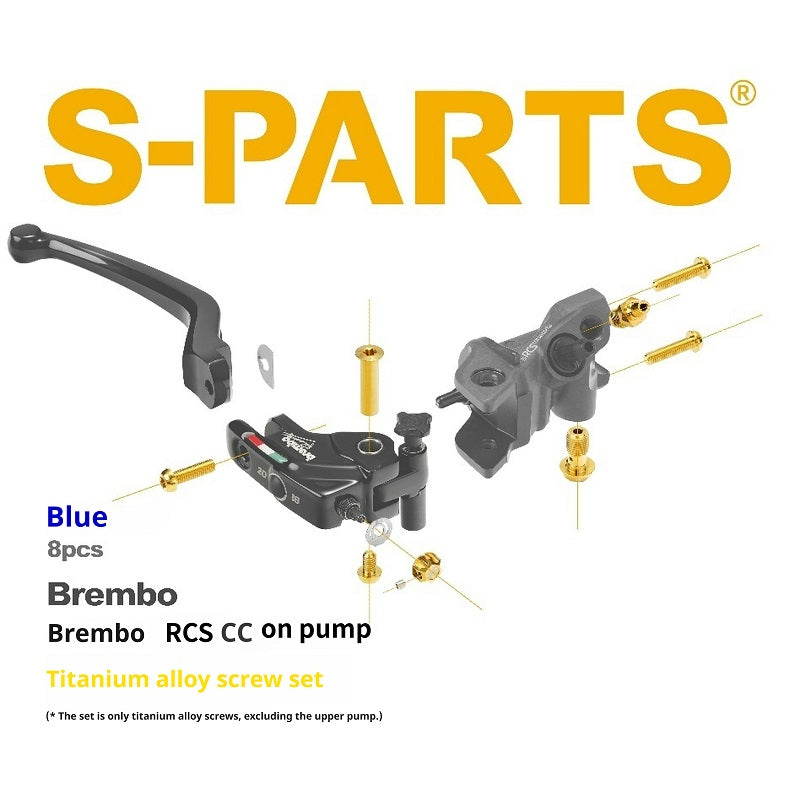 SPARTS Titanium Alloy Brembo RCS CC Master Cylinder Bolt Kit | Motorcycle Brake System Upgrade