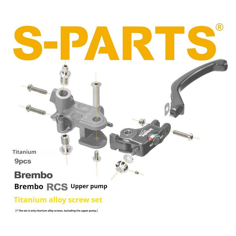 SPARTS Brembo RCS Brake Master Cylinder Titanium Bolt Kit – 9pcs