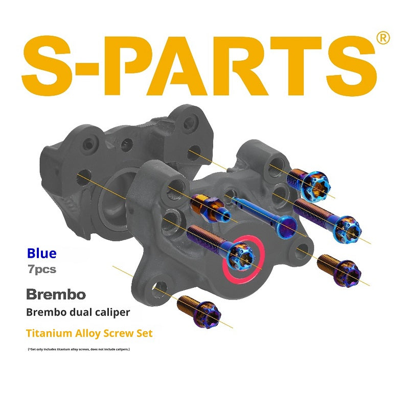 SPARTS Titanium Bolt Kit for Brembo Basic 2-Piston & 4-Piston Calipers| Motorcycle Brake System Upgrade