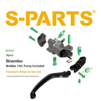 SPARTS Titanium Alloy Screw Kit for BREMBO CNC Master Cylinder – Bleeder & Reservoir Fixing Set