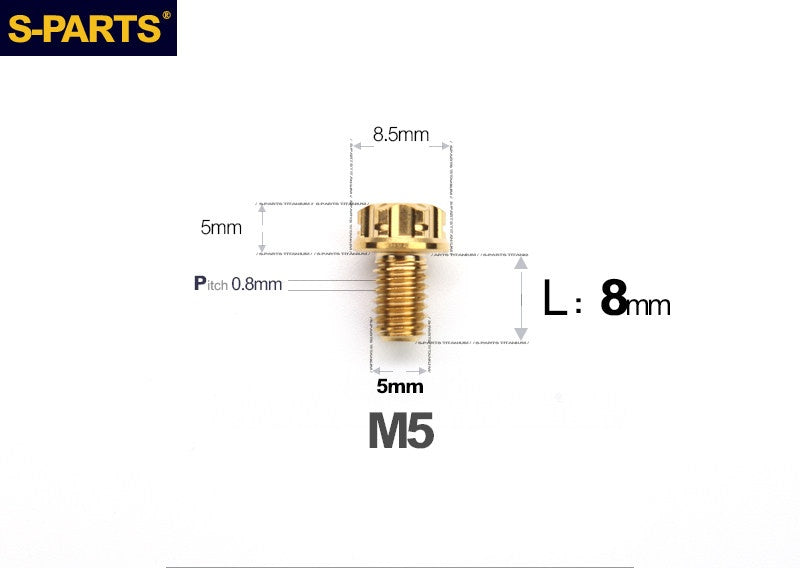 SPARTS M5 Titanium Bolt A3 Series – Motorcycle & E-Bike Upgrade Screws