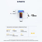 S-PARTS TC4 Titanium Mirror Plug Bolt M8 M10 RH/LH for Motorcycle