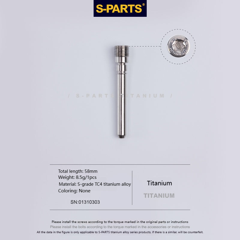SPARTS Titanium Caliper Pin Bolt for Waterbird Caliper — Lower Pump, Compatible with Brembo Big Radial