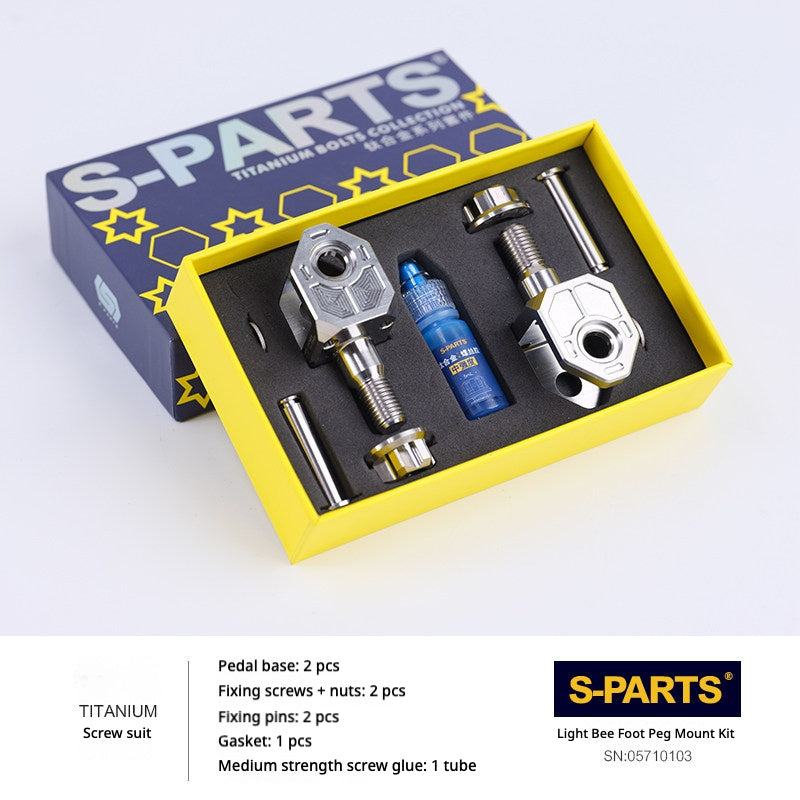 SPARTS TC4 Titanium Foot Peg Mount Kit for Sur-Ron Light Bee Motorcycle