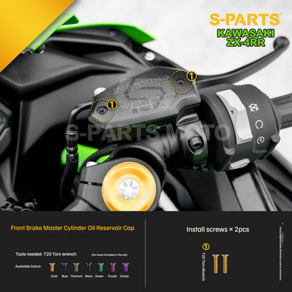 SPARTS TC4 Titanium Bolt Kit for Kawasaki ZX-4RR | Motorcycle Titanium Bolt Upgrade