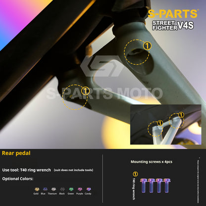 SPARTS Titanium Bolt Kit for Ducati Streetfighter V4S