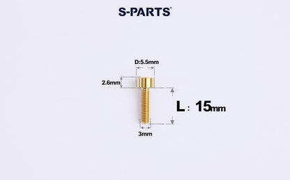 SPARTS M3 L6-20 Classic Button Head Golden Titanium Bolt