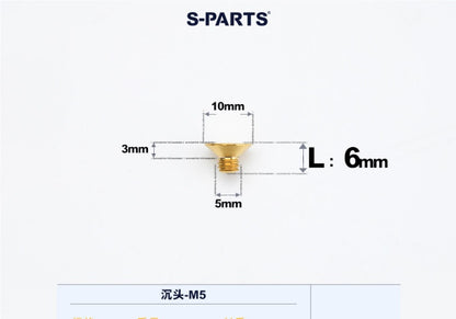 SPARTS M5 Countersunk Titanium Bolt | TC4 Flat Head Motorcycle Fastener