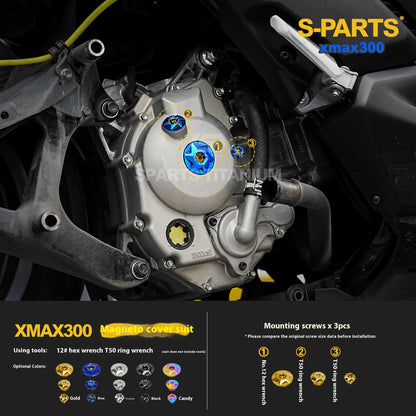 SPARTS Titanium Bolt Set for 2023 XMAX300 | Yamaha Motorcycle Titanium Bolt Upgrade