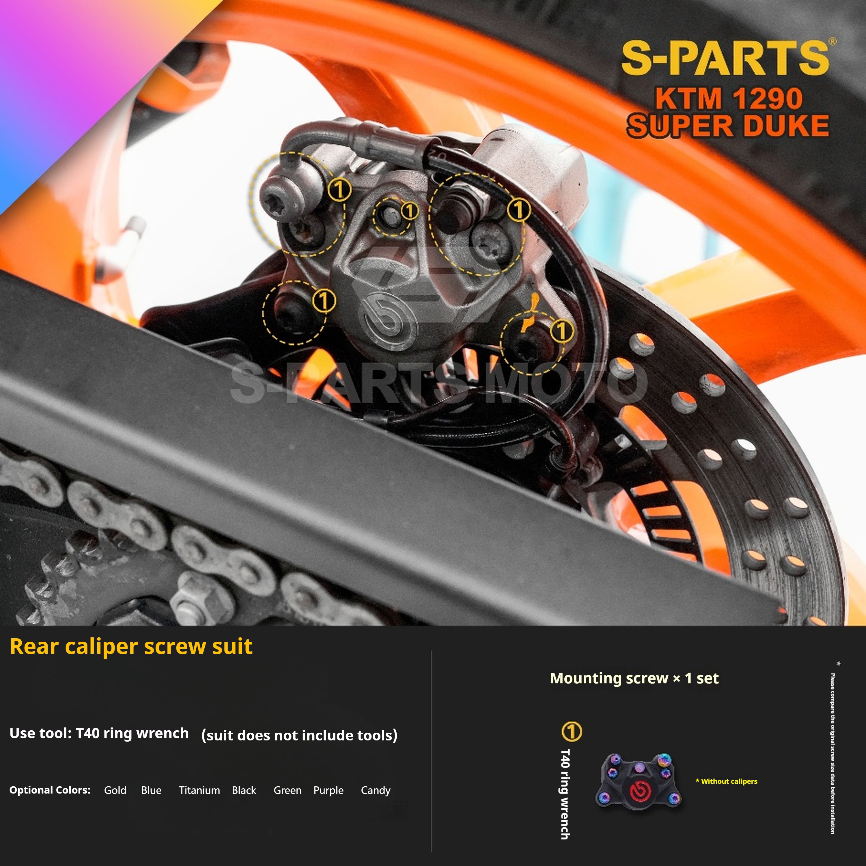 SPARTS KTM Super Duke 1290 · Full TC4 Titanium Bolt Kit｜Motorcycle Upgrade Set