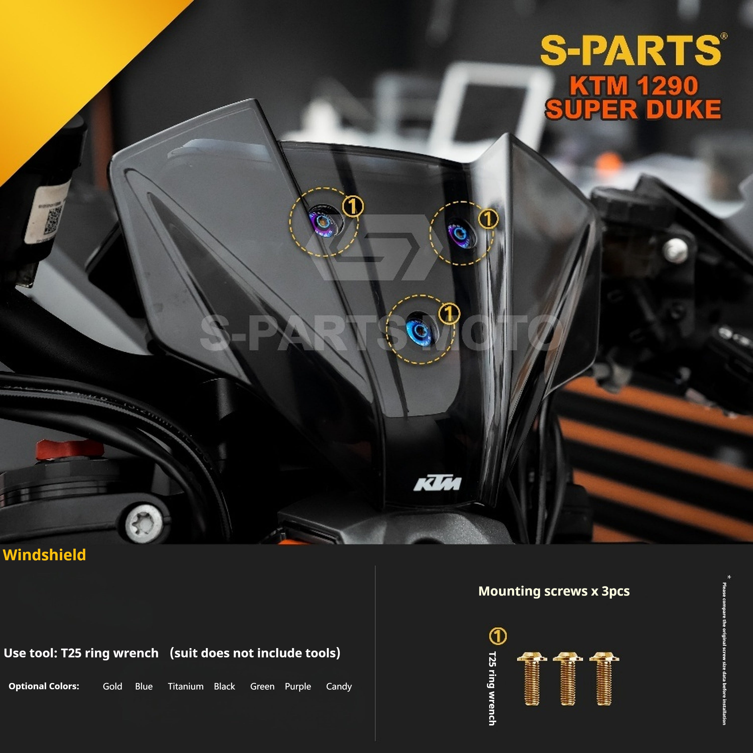 SPARTS KTM Super Duke 1290 · Full TC4 Titanium Bolt Kit｜Motorcycle Upgrade Set