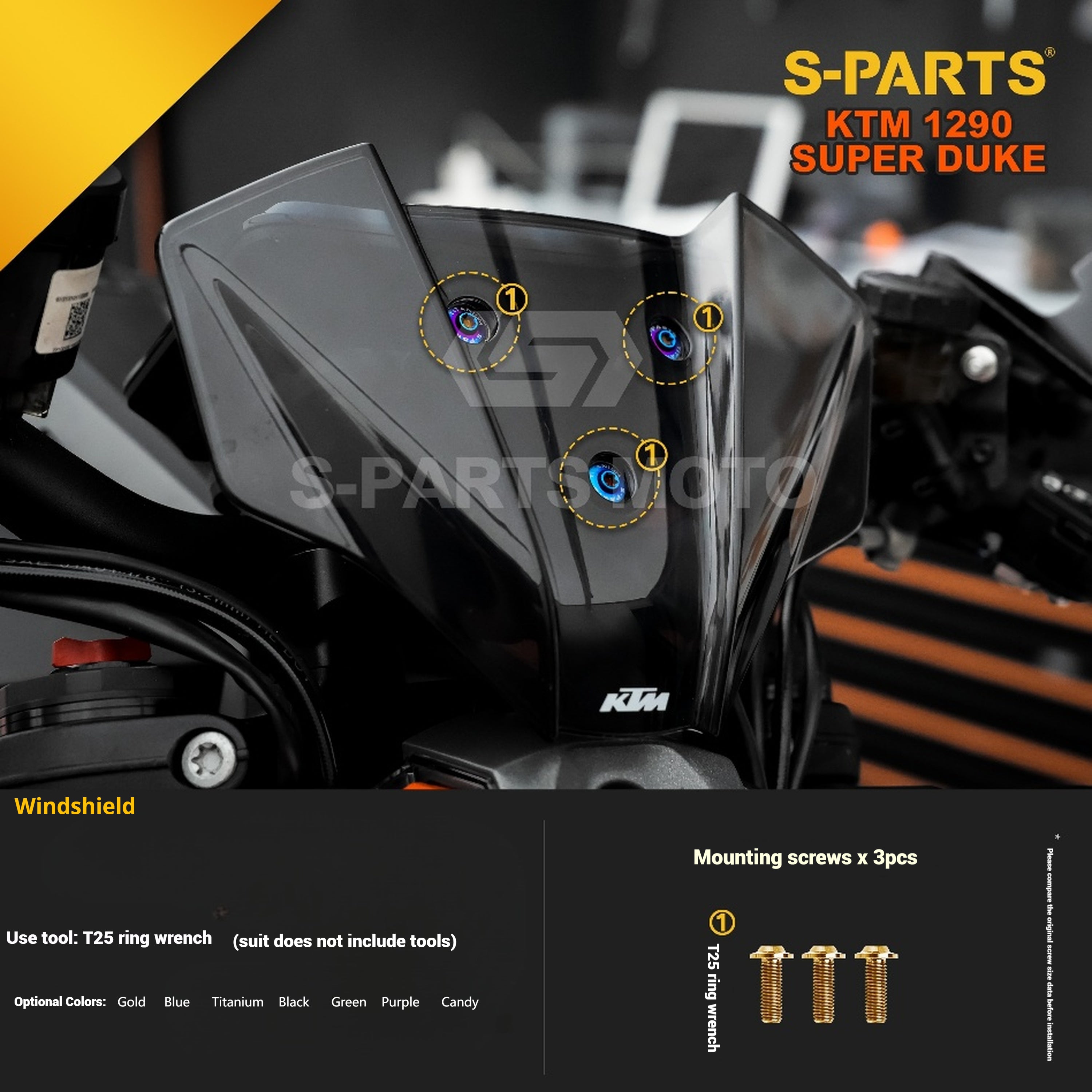 SPARTS KTM Super Duke 1290 · Full TC4 Titanium Bolt Kit｜Motorcycle Upgrade Set