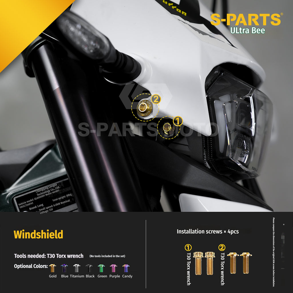 SPARTS Titanium Bolt Kit for Ultra Bee | Full Motorcycle Upgrade Set