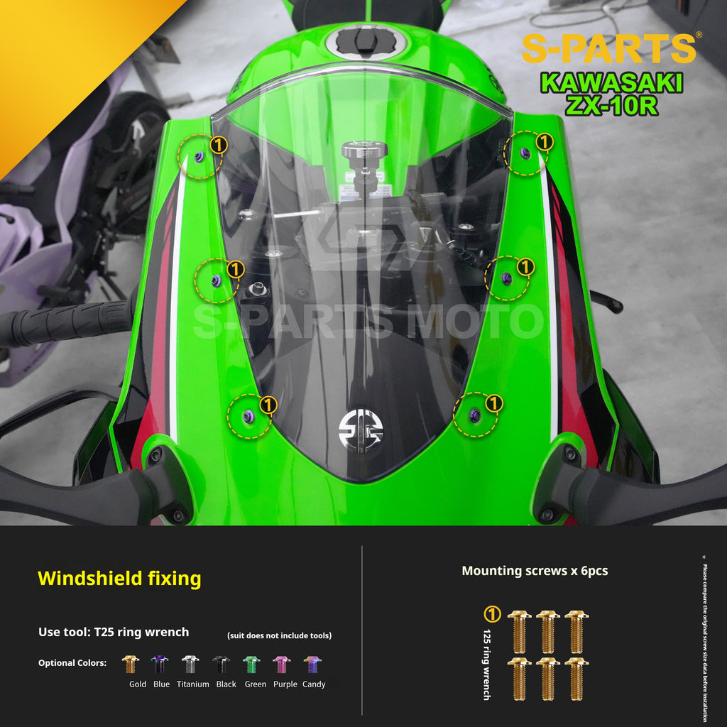 SPARTS Titanium Screw Set for Kawasaki ZX-10R 2023 –  CNC Titanium Upgrade Kit