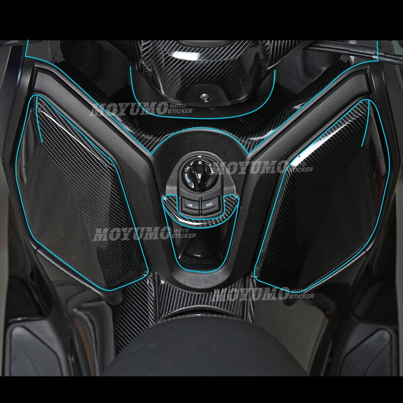 Yamaha XMAX 300 2023–2024 Thickened High-Gloss Carbon Fiber Body Protection Stickers