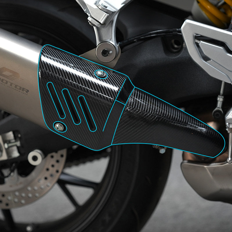 SPARTS Carbon Fiber Protective Stickers for QJMotor SRK 800 – Motorcycle Body Protection Decals