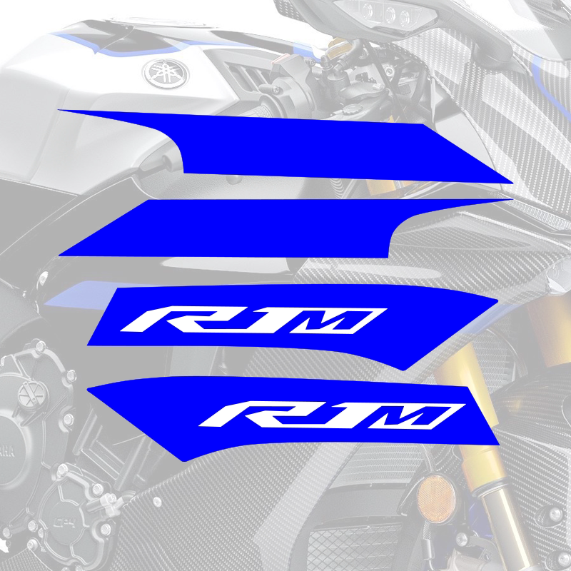 2020-2023 Yamaha YZF-R1M Full Body Graphics Decal Kit Blue Racing Motorcycle Stickers