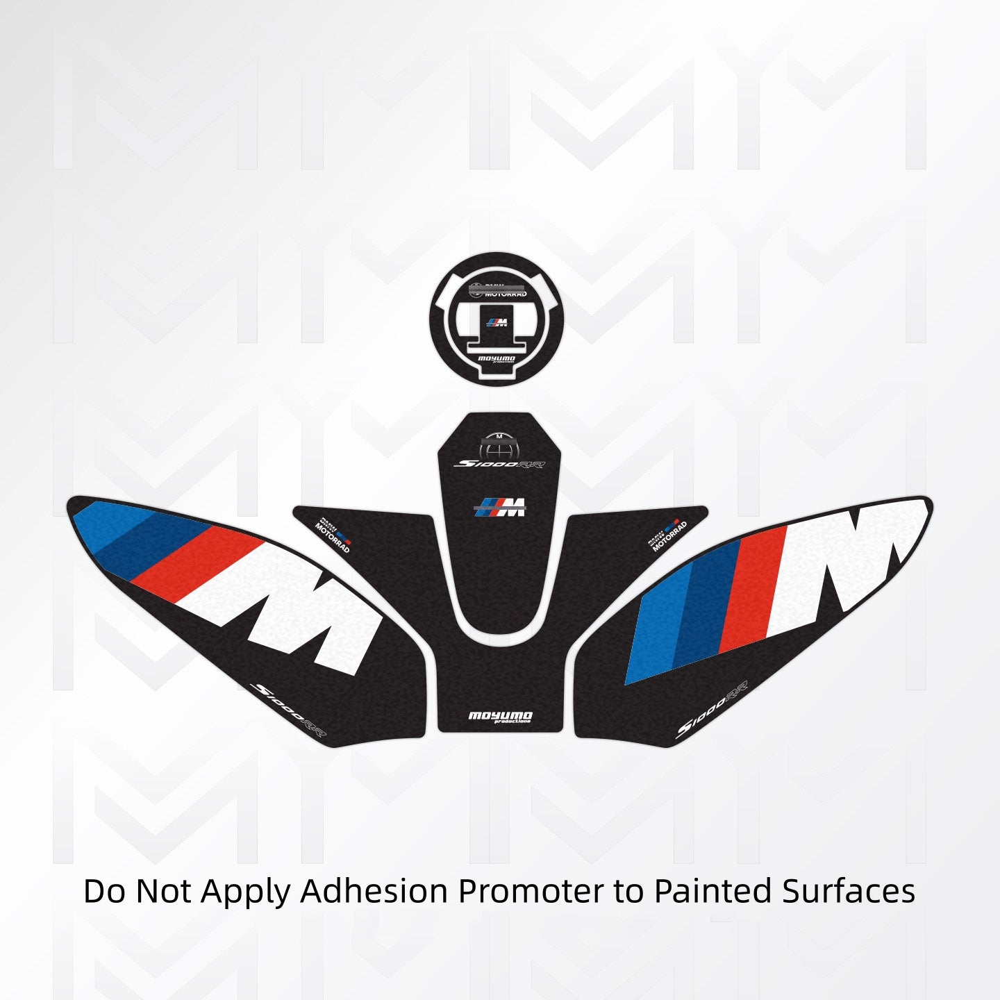 BMW S1000RR 2022 2026 Thick Rubber Tank Pad Non Slip Scratch Resistant Fishbone Tank Protector