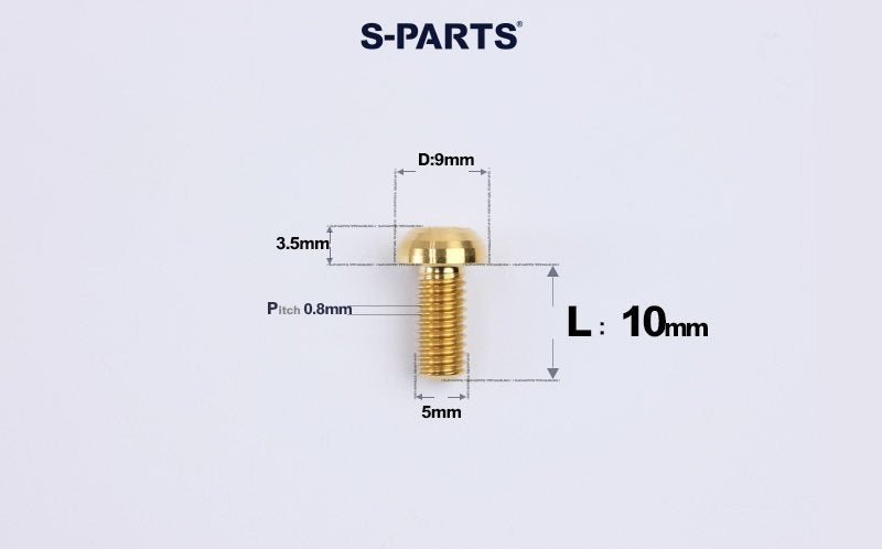 SPARTS M5 Titanium Bolt A2 Dome Head | Ultra-Light TC4 Bike Brake Caliper Bolt