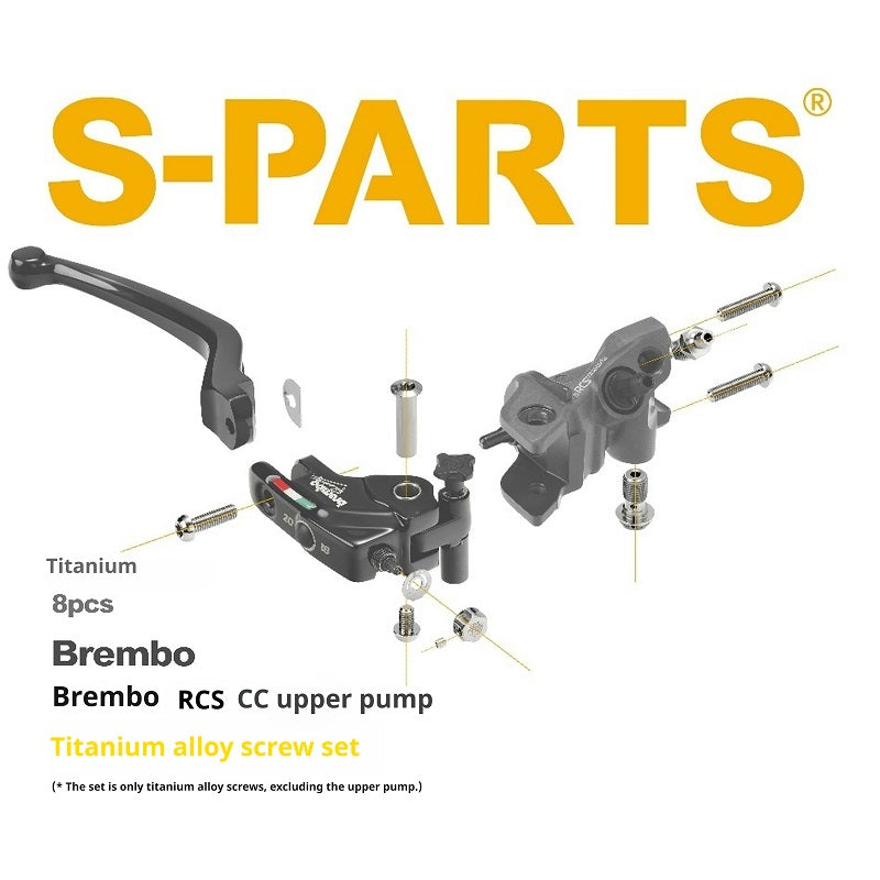 SPARTS Titanium Alloy Brembo RCS CC Master Cylinder Bolt Kit | Motorcycle Brake System Upgrade