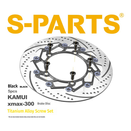 SPARTS KAMUI XMAX300 Upgraded Oversized Brake Disc Titanium Bolts Yamaha Brake Rotor