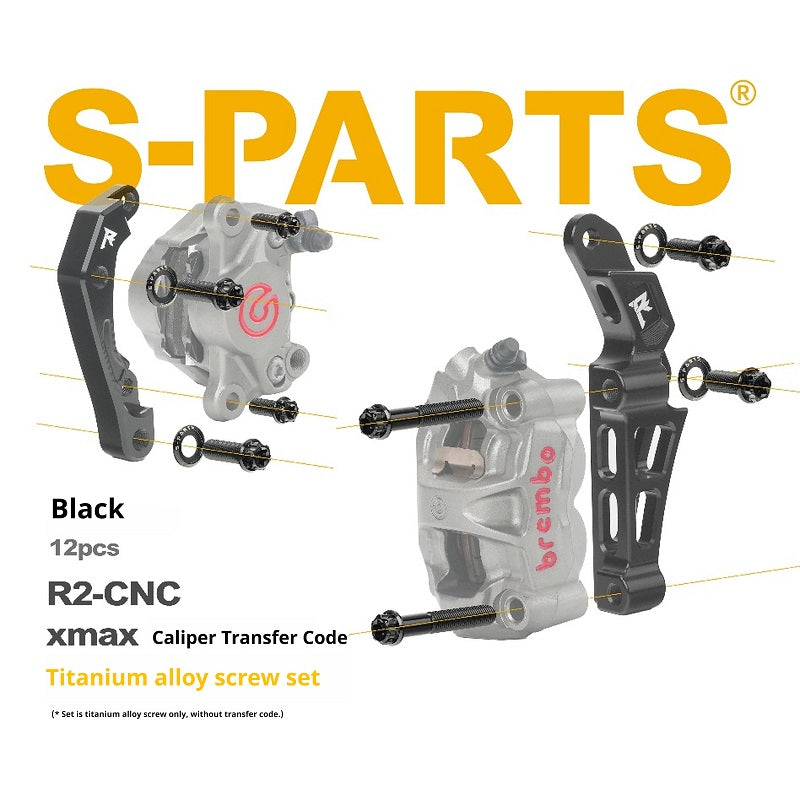 SPARTS Brembo R2 XMAX Caliper Adapter Titanium Bolt Kit