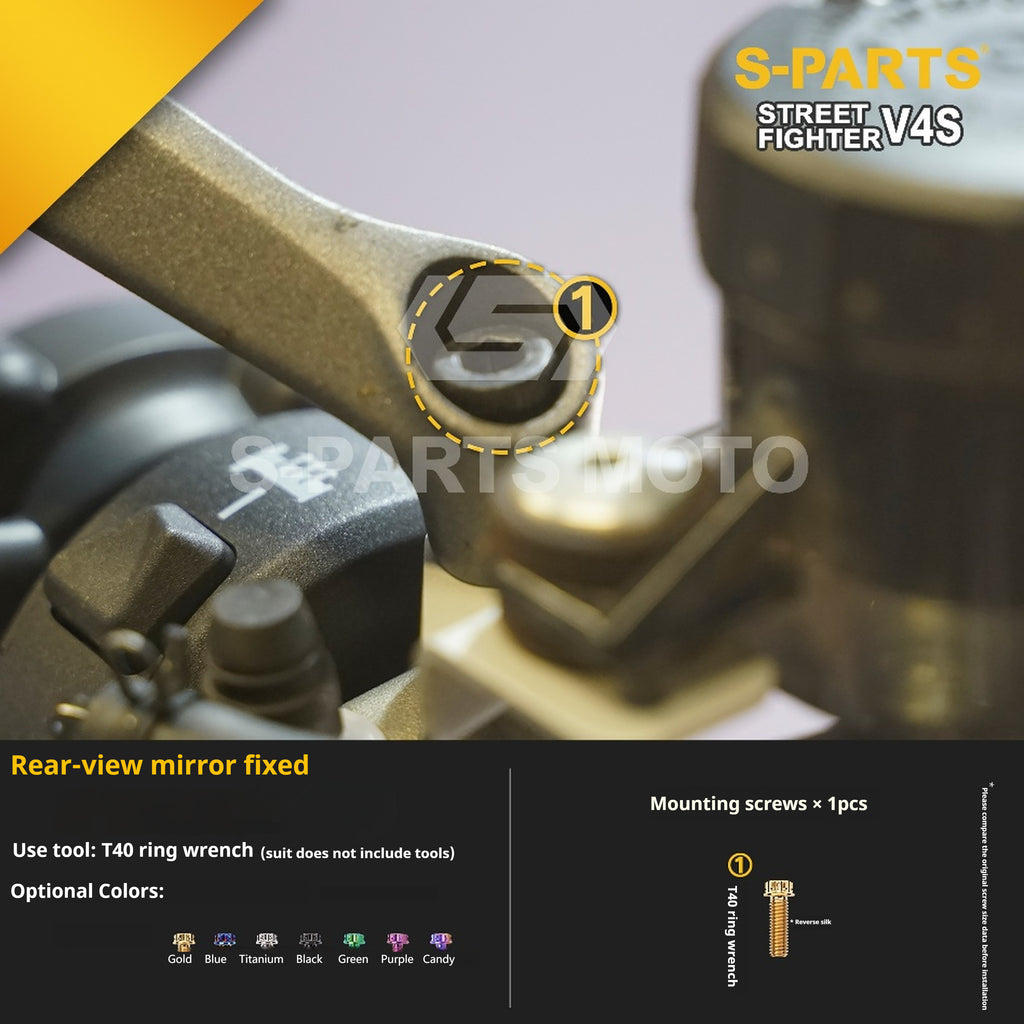 SPARTS Titanium Bolt Kit for Ducati Streetfighter V4S