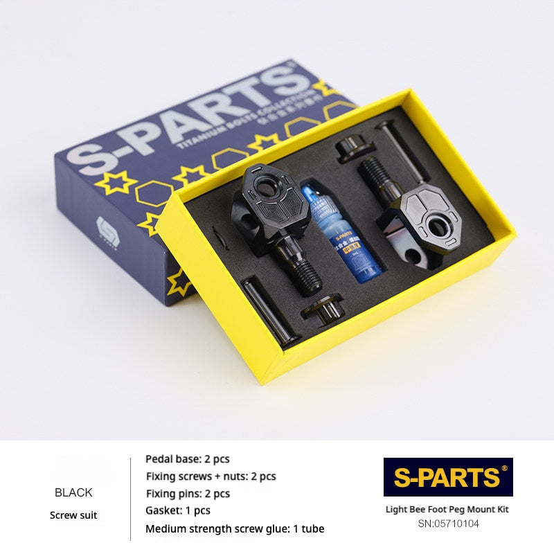 SPARTS TC4 Titanium Foot Peg Mount Kit for Sur-Ron Light Bee Motorcycle