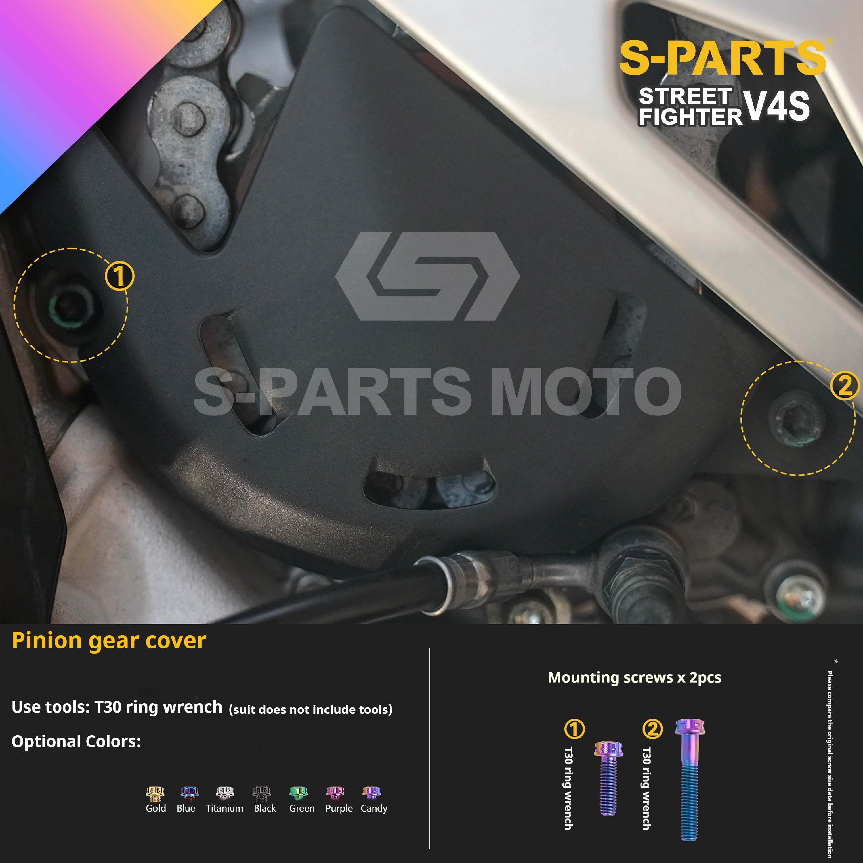 SPARTS Titanium Bolt Kit for Ducati Streetfighter V4S