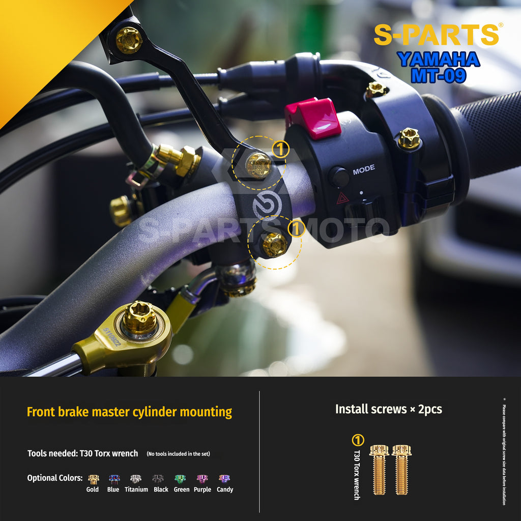 SPARTS Yamaha MT-09 Titanium Bolt Kit | TC4 Grade Motorcycle Fasteners