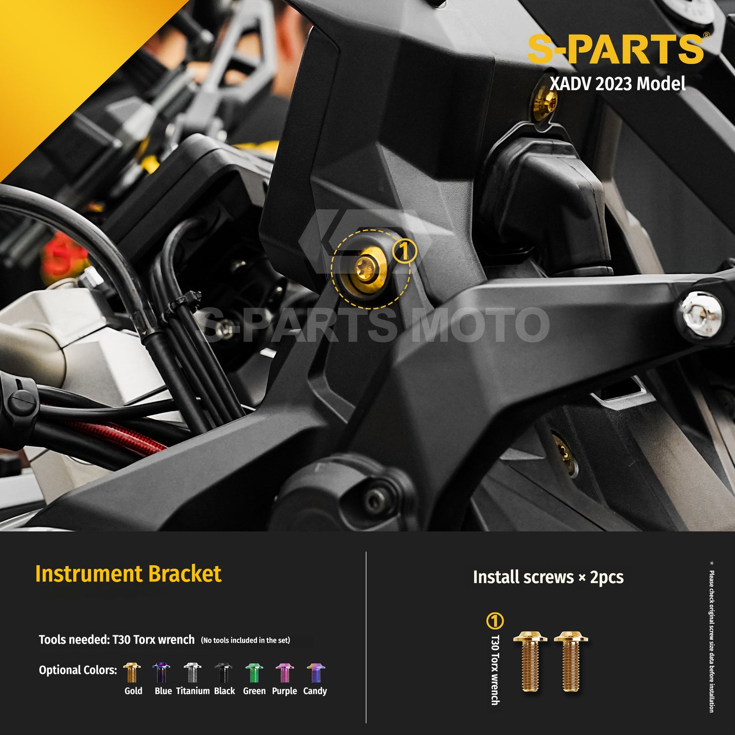 SPARTS Honda XADV 750 2023 Titanium Alloy Motorcycle Upgrade Bolt Set