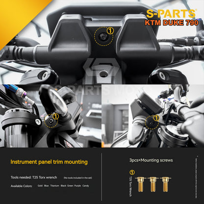 S-parts Titanium Styling & Bodywork Fairing Bolt Kit for KTM DUKE 790 | Premium Grade 5 Accessories