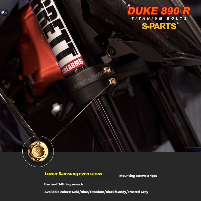 CNC TC4 Titanium Bolt Set for KTM 890R | Complete Performance Refresh