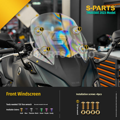 SPARTS Titanium Bolt Kit for Yamaha TMAX560 2023-Front & Cockpit System