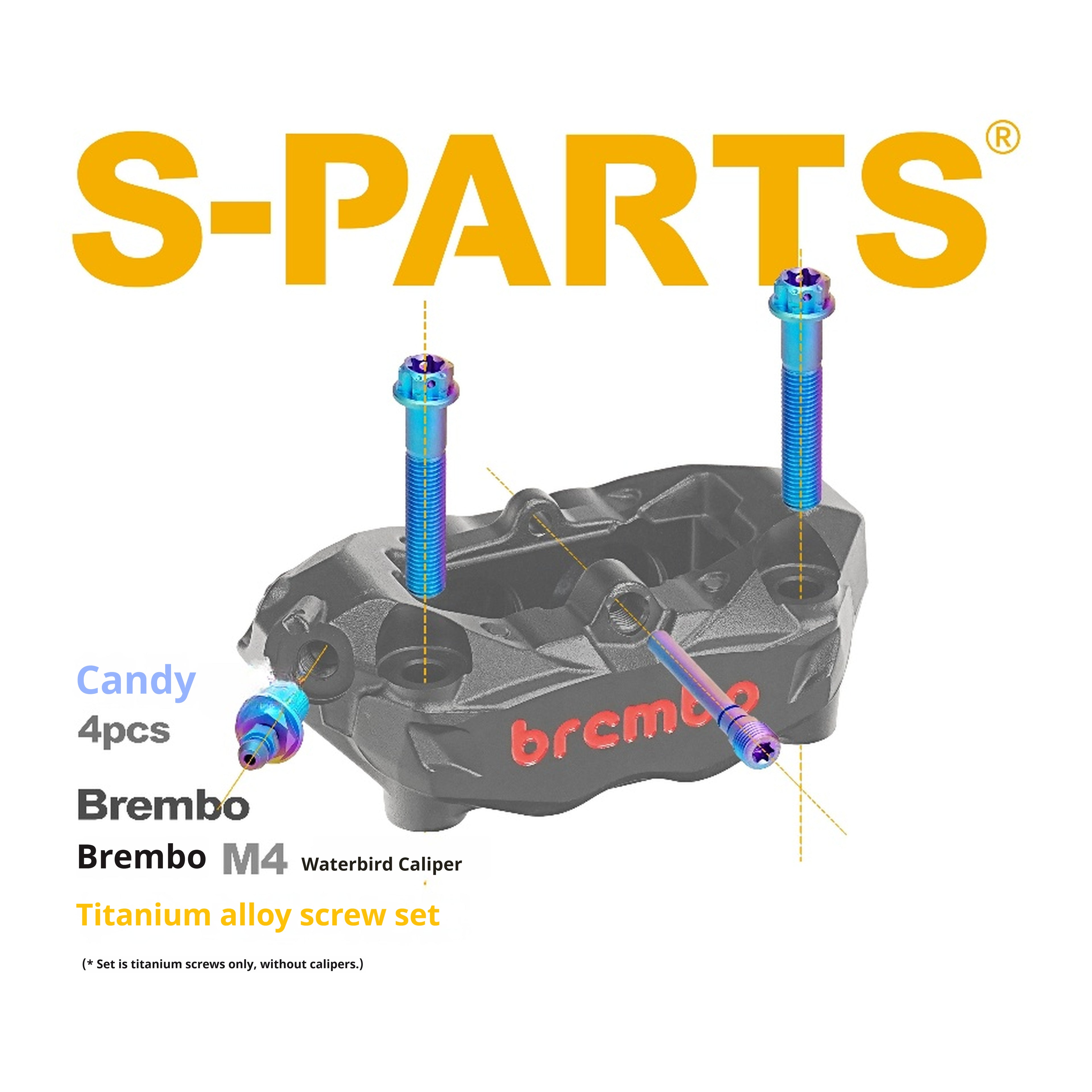 SPARTS BMW RnineT Titanium Alloy Screw Candy Color Kit for Motorcycle Modification