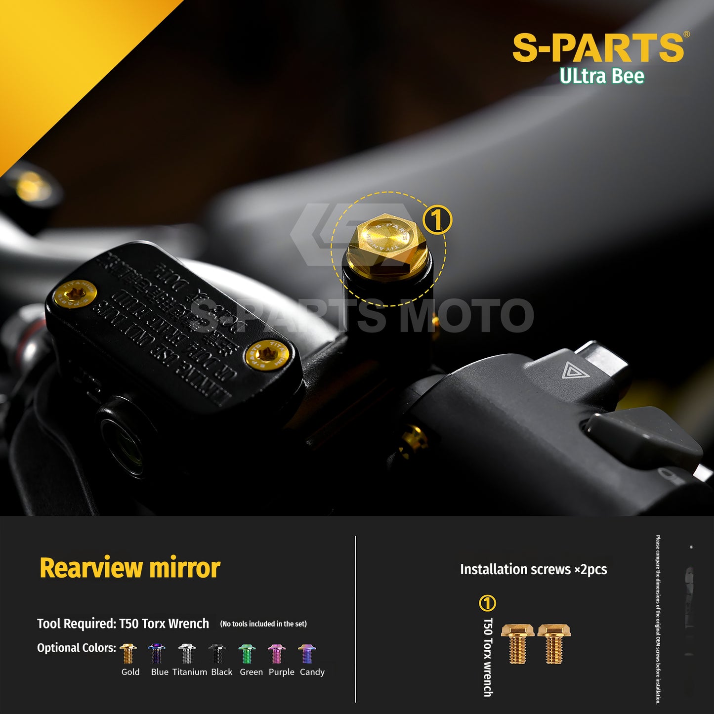 SPARTS Titanium Bolt Kit for Ultra Bee | Full Motorcycle Upgrade Set