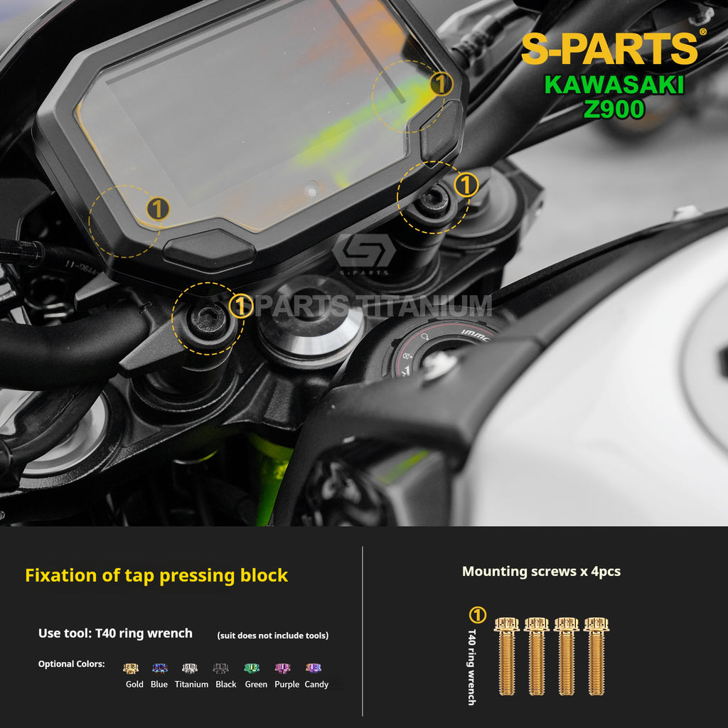 SPARTS Titanium Bolt Kit for Kawasaki Z900 2021 –  CNC Titanium Upgrade Kit - 1/2