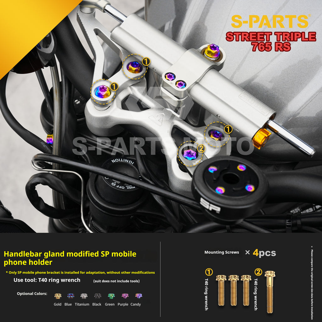 SPARTS Titanium Screw Set for Triumph Street Triple RS –CNC Titanium Upgrade Kit