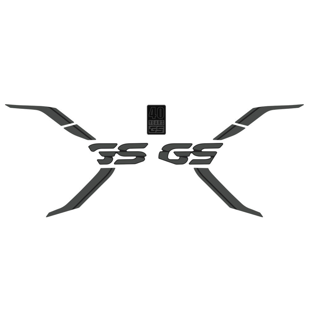 BMW G310GS (2018–2022) 40th Anniversary / Triple Black Full Body Color Change Sticker Kit Tank Fishbone Anti-Slip Graphics Set