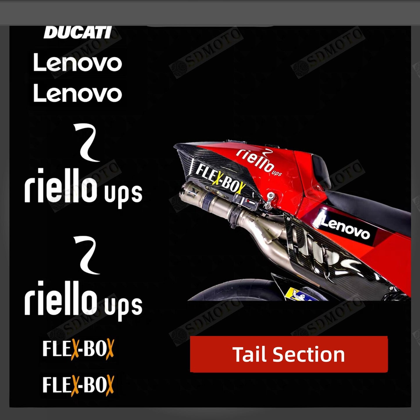 Ducati Panigale V2 / V4 / 848 / 899 / 959 / 1098 / 1199 / 1299 MotoGP Motorcycle Decals & Fairing Stickers