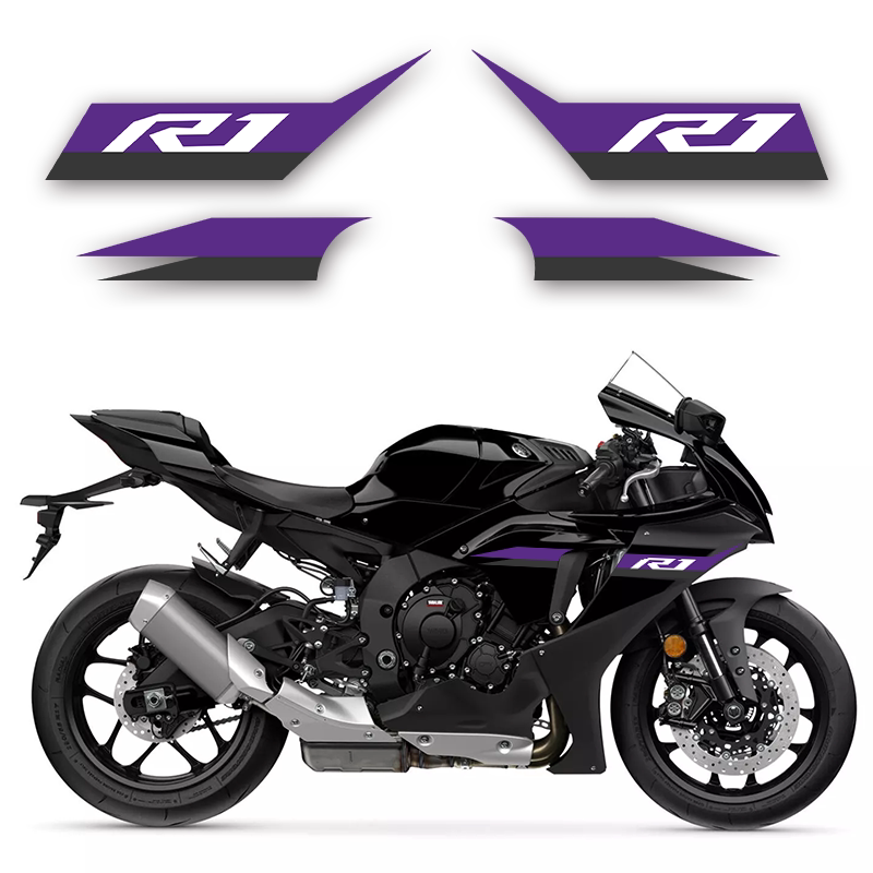 Yamaha YZF-R1 Motorcycle Side Fairing Stripe Graphics Decals Reflective Waterproof Stickers